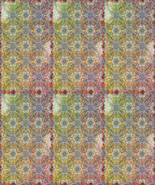 Gri ve nötr renkte çiçekler. Kumaş desenli papatya çiçekleri ayrıntıları.