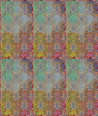 Asya tekstil tarzında. Düz Çiçek Elementleri Tasarımı. Kusursuz çiçek deseni. Renkli Bahar Temalı Kusursuz Arkaplan. Raster illüstrasyonu. Güzel kumaş deseni.