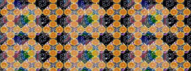 Sevimli çiçek raster deseni. Sketch Colour Spring Theme eskiz kalıbı. Sarı renkli çiçekler. Düz Çiçek Elementleri Tasarımı.