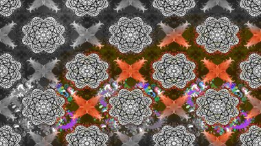 Raster çiçek desenleri çiziyor. Vadinin gri renkli çiçekleri.