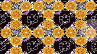 Tekstil veya kitap kapakları, imalat, duvar kağıtları, baskı, hediye paketi ve yapıştırma kitabı için çiçek eskizi geçmişi. Raster illüstrasyonu. Küçük ölçekli çiçeklerdeki basit sevimli desen.