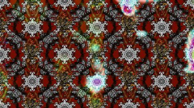 Çiçek deseni. Raster illüstrasyonu. Gri, kahverengi ve siyah renkler üzerine çiçek çizimi. Gri, kahverengi ve siyah renkte çiçekler. Şatafatlı bahar bahçesi dokusu.