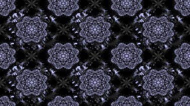 Raster illüstrasyonu. Siyah renklere karalamalı çiçek deseni çiz.