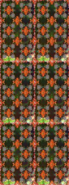 Renkli Bahar Temalı Kusursuz Arkaplan. Raster illüstrasyonu. Kusursuz desenli, modaya uygun kumaş deseni. Şirin çiçek elementleri. Düz Çiçek Elementleri Tasarımı.