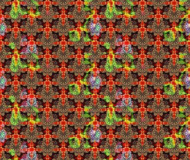 Suluboya, elle çizilmiş. Raster - stok. Vadinin çiçekleri siyah renklerde. Taslak arkaplan deseni.