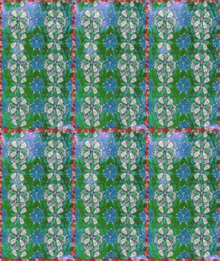 Çiçek kompozisyonu, el boyası, hassas şablon. Üst manzara, yumuşak yeşil ve mavi renkli. Manzaralı çiçek deseni. Sevgililer günü ve tebrik kartı konsepti için şık bir davet.