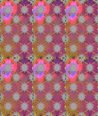 Parlak renkli çiçekleri ve pembe renkli yaprakları olan, kusursuz çiçek desenleri. Halk tarzı. Modern çiçek arkaplanı. Moda baskıları için zarif bir şablon.