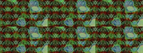 Raster illüstrasyonu. Asya tekstil tarzında. Çiçek desenli çizim. Raster illüstrasyonu. Çiçekler yeşil, kahverengi ve gri renklerde.