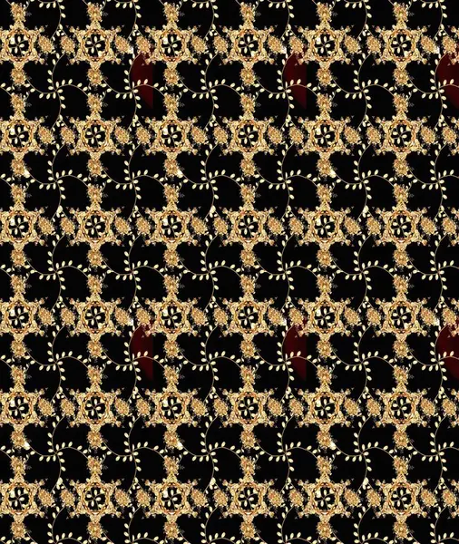 Siyah, bej ve kahverengi renkte çiçekler. Renkli bahar temalı eskiz desenleri. Çiçekli çiçek deseni, suluboya. Düz Çiçek Elementleri Tasarım Raster illüstrasyonu.