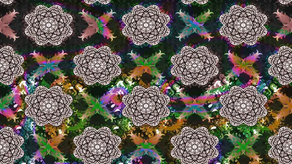 Raster illüstrasyonu. Küçük çaplı çiçeklerdeki basit şirin desenler. Tekstil veya kitap kapakları, imalat, duvar kağıtları, baskı, hediye paketi ve yapıştırma kitabı için çiçek eskiz geçmişi.