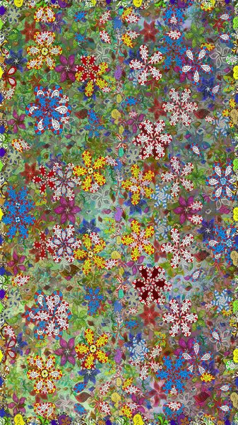 Yeşil ve nötr renklerde. Raster illüstrasyonu. Anti-stres için Raster soyut şablon sayfası.