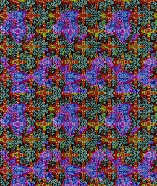 Raster deseni. Organik elementler. Suluboya etkisi. Botanik çizim deseni.