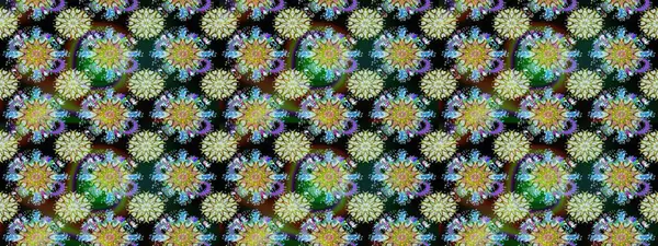 Tarafsız ve yeşil renklerde çiçekler. Kusursuz. Raster illüstrasyonu. Şirin çiçek elementleri..