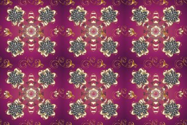 Renkli Raster altın deseni. Soyut duvar kâğıdı, ambalaj dekorasyonu. Altın kar taneleri basit, pürüzsüz desen. Kışın sembolü, Mutlu Noel tatili, Mutlu yıllar 2019.