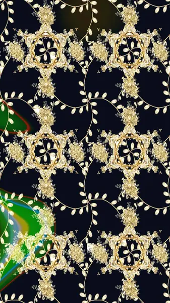 Kabile sanatı boho baskısı, klasik çiçek arkaplanı. Arkaplan dokusu, duvar kağıdı, çiçek temalı siyah renkler. Soyut etnik raster çizim kalıbı.