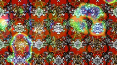 Raster illüstrasyonu. Kahverengi, gri ve kırmızı renklerde. Kahverengi, gri ve kırmızı papatyalar kahverengi, gri ve kırmızı renklerde..