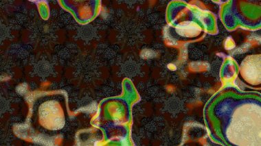 Çiçekli zambakların eskiz geçmişi. Çiçek tasarımı için inanılmaz bir kolaj cenneti tarzı. Parlak çiçekli kolaj çiçekleri kahverengi, gri ve yeşil.