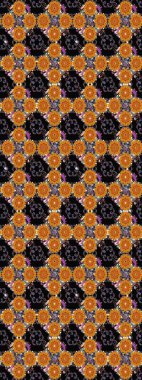 Siyah renkli çiçekler. Elle boyanmış suluboya resim çizimi çiçekler ve bitkiler.