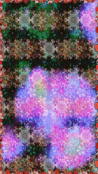 Çizgisiz desen. Şirin çiçekler. Raster Moda kumaş deseni.