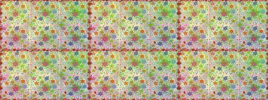 Tarafsız ve bej renklerde Asya tekstili. Raster illüstrasyonu. Kusursuz çiçek deseni.