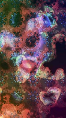 El çizimi çiçek çizimi deseni (fayans). Şirin çiçekli, desenli, kahverengi renkli bir eskiz deseni. Tekstil için suluboya çizim deseni.