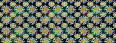 Tarafsız ve yeşil renklerde çiçekler. Kusursuz. Raster illüstrasyonu. Şirin çiçek elementleri..