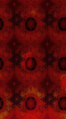 Anti-stres için soyut örnek sayfası. Kırmızı renklerde. Raster illüstrasyonu.