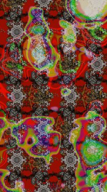 Raster illüstrasyonu. Eski usul küçük çiçekli şirin bir eskiz deseni. Kumaş, duvar kağıdı ve kağıt üzerine baskı yapmak için gelişen arka plan. Moda arka planında parlak buketler.