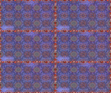 Raster suluboya çiçek deseni, narin çiçekler, menekşe ve kahverengi çiçekler, tebrik kartı şablonu. Güzel kumaş deseni.