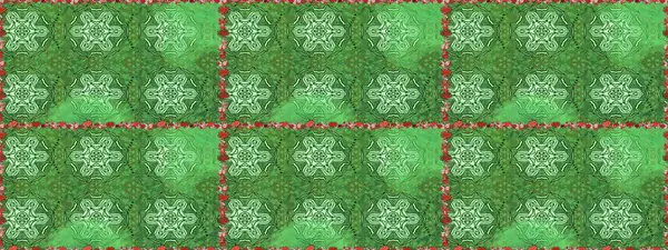 Raster illüstrasyonunda kusursuz çiçek deseni. Yeşil ve nötr renkte çiçekler.