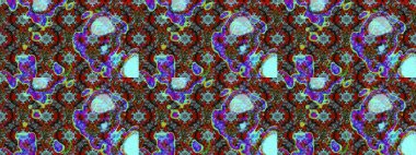 Raster çiçek desenli çiçek deseni, yapraklar, dekoratif elementler, sıçrama, lekeler, el çizimi kontur çizgileri ve Doodle çizim stili, grafik raster çizim çizimi.