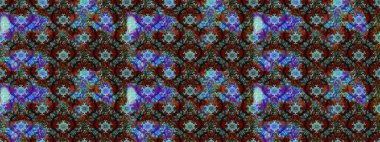 Parlak renkli çiçekleri ve mavi, kahverengi ve gri renkte yaprakları olan harika bir çiçek deseni. Halk tarzı. Modern çiçek arkaplanı. Moda baskıları için zarif bir şablon.