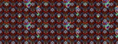 Düz Çiçek Elementleri Tasarımı. Raster Modaya uygun kumaş deseni. Renkli Bahar Teması eskiz kalıbı. Kırmızı, kahverengi ve siyah renkli şirin çiçek deseni.