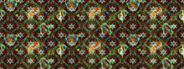 Anti-stres için soyut örnek sayfası. Raster illüstrasyonu. Yeşil, kahverengi ve gri renklerde.