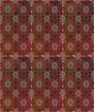 Kahverengi ve gri renkte manzaralı çiçek deseni. Sevgililer günü ve tebrik kartı konsepti için şık bir davetiye. Çiçek kompozisyonu, el boyası, hassas şablon. Üst görünüm, yumuşak biçim.