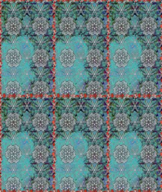 Raster. Güzel suluboya çiçekler, parlak tablolar ilham verici ve gri çiçek desenli kusursuz arka plan..