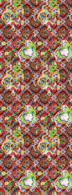 Miles Fleur, süslü püslü bir süs. Eskiz geçmişi. Eski usul. Tomurcukları papatya çiçekleri olan sevimli bir çiçek deseni. Raster illüstrasyonu. Kumaş, tekstil ve duvar kağıdı baskısı için..