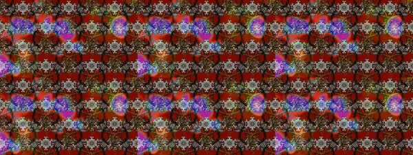 Çiçekler kahverengi, kırmızı ve gri renklerde. Tropik çiçek desenleri. Raster illüstrasyonu.