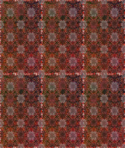 Kahverengi ve gri renkte manzaralı çiçek deseni. Sevgililer günü ve tebrik kartı konsepti için şık bir davetiye. Çiçek kompozisyonu, el boyası, hassas şablon. Üst görünüm, yumuşak biçim.