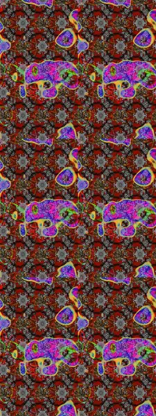 Çiçek izi. Çiçekler suluboya stilinde gri, kahverengi ve kırmızı renktedir. Suluboya çizim deseni.