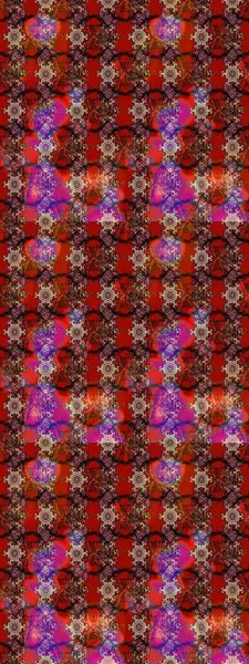 Raster illüstrasyonu. Kırmızı, kahverengi ve pembe renklerde. Çiçekli güzel suluboya desen.