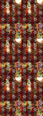 Zarif, parlak ve eskiz kahverengi, kırmızı ve siyah çiçek desenli tasarım. Raster. Sabıka baskıları, bebek kıyafetleri, duvar kâğıtları, paket kutuları vb..