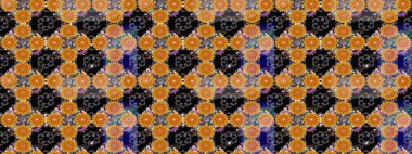 Moda baskısı, albüm, ambalaj kağıdı ve duvar kağıdı için zarif dekoratif süslemeler. Raster illüstrasyonu. Siyah renkte sevimli çiçekler. Küçük çiçekli basit bir çiçek çizimi..