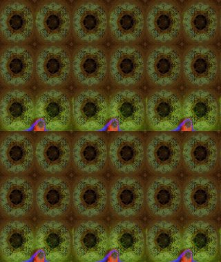 Raster illüstrasyonu. Çiçek ve yapraklı karalama şeklinde Raster çiçek deseni. Yumuşak, yeşil renkte bahar çiçekleri.