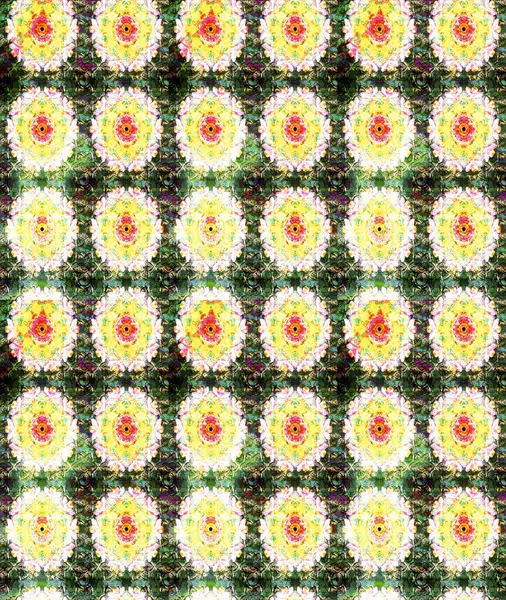 Elle boyanmış suluboya resim çizimleri, çiçekler ve bitkiler. Yeşil renkte çiçekler.