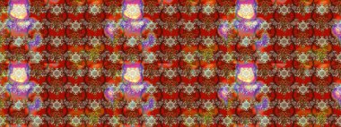 Çiçek desenli raster, kahverengi, kırmızı ve bej renkli grafik desenli soyut raster arkaplan. Modern stil dokusu.