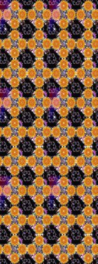 Siyah renkli çiçekler. Çiçekli karalama şeklinde Raster çiçek deseni. Nazik, sevimli çiçek arkaplanı..