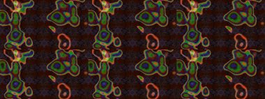 Raster illüstrasyonu. Klasik çiçek tasarımı elementleri. Kahverengi, yeşil ve gri kıvırcık çiçekler Kahverengi, yeşil ve gri renkler.