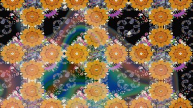 Raster deseni. Çiçek kompozisyonu. Doğa. Çiçek kolajı. Küçük çiçekte güzel bir desen var. Çiçek arkaplan. -portakal çiçekleri.