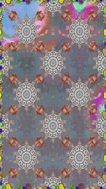 Çocuksu tasarım. Gri ve nötr arkaplanda. Tekstil, kumaş, ambalaj, hatıra defteri için hoş bir çiçek arkaplanı. Elle çizilmiş karalama çiçekleri ile pürüzsüz desen.